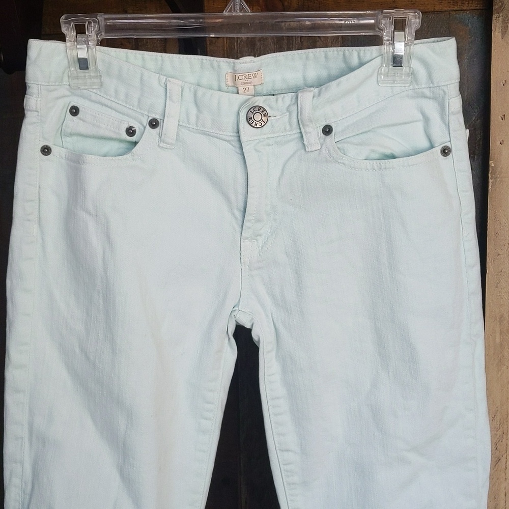 J.Crew Light Mint Stretch Skinny Jeans - 27 - Picture 3 of 6